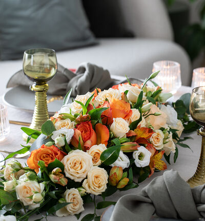 Oransje borddekorasjon medium Oransje borddekorasjon medium